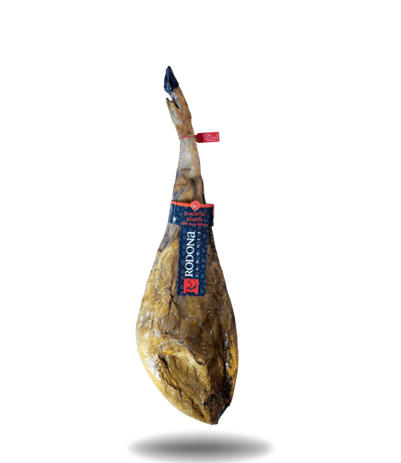 Jamón de Bellota 50% Ibérico Jamones Rodona, loncheado artesanalmente con sabor intenso y aroma tradicional