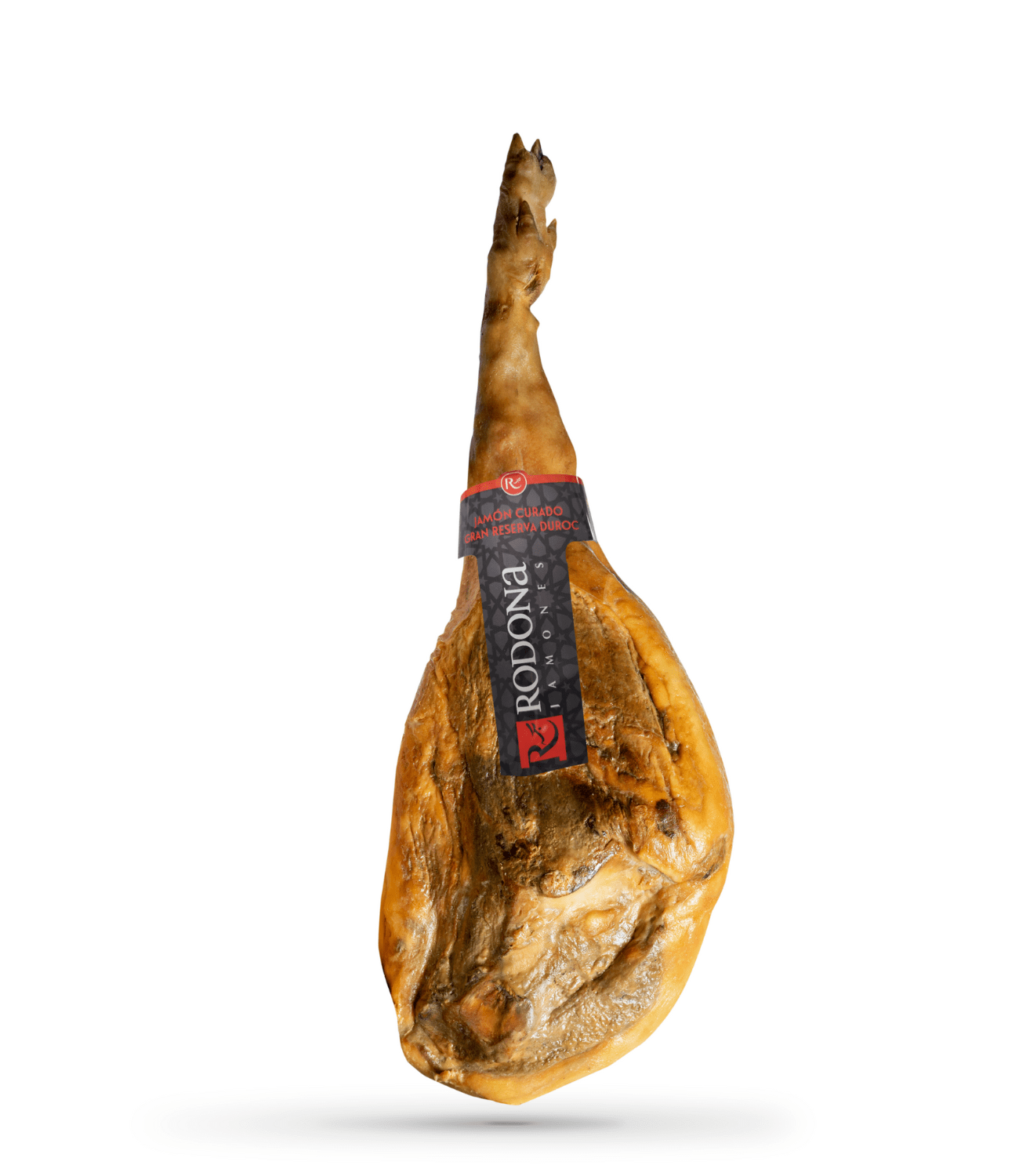 Jamón Gran Reserva Jamones Rodona, cerdo blanco alimentado con piensos seleccionados, curación natural >14 meses, sabor suave