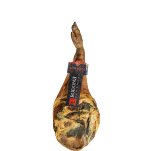 Paleta Duroc Jamones Rodona, curación mínima 10 meses, sabor fino, delicado y ligeramente dulce