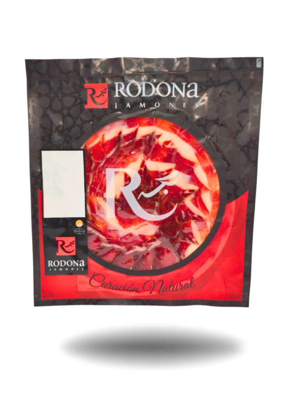 Lonchas de jamón de cebo ibérico 50% Jamones Rodona cortadas
