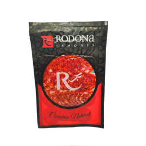 Chorizo Ibérico de Bellota Jamones Rodona, elaborado con carne ibérica y pimentón natural, curado en secaderos tradicionales