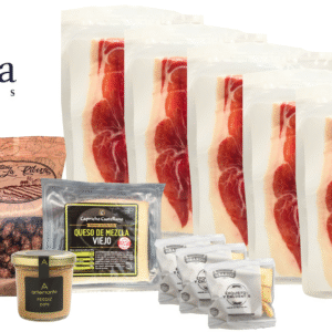 Lote paleta Duroc Jamones Rodona gourmet con queso, paté y piquitos