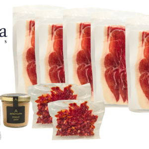 Lote paleta gran reserva genética Duroc Jamones Rodona con virutas, paté y piquitos